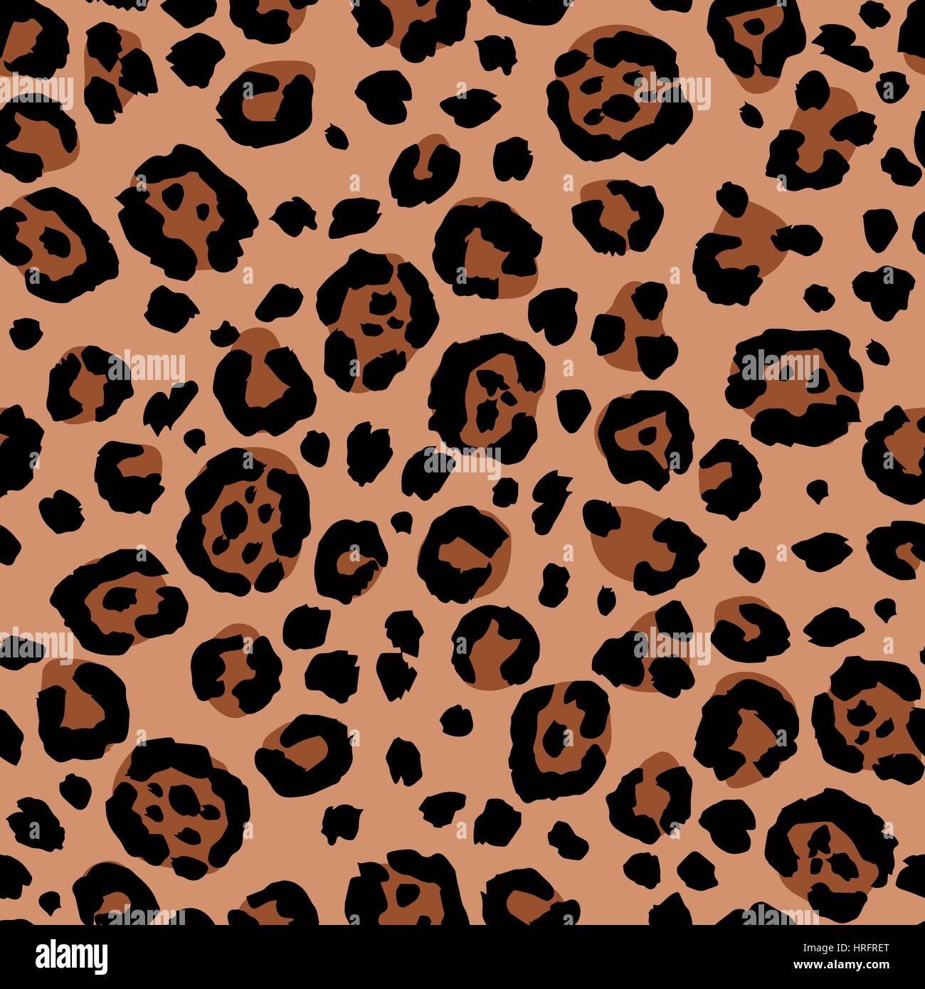 Vektor nahtlose Leoparden-print. Tierhaut Muster. Flecken von wilden Tieren Hand gemalte Aquarell Ornament. Brauntöne. Stock Vektor
