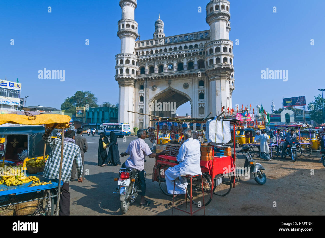 Charminar Hyderabad Telangana Andhra Pradesh, Indien Stockfoto