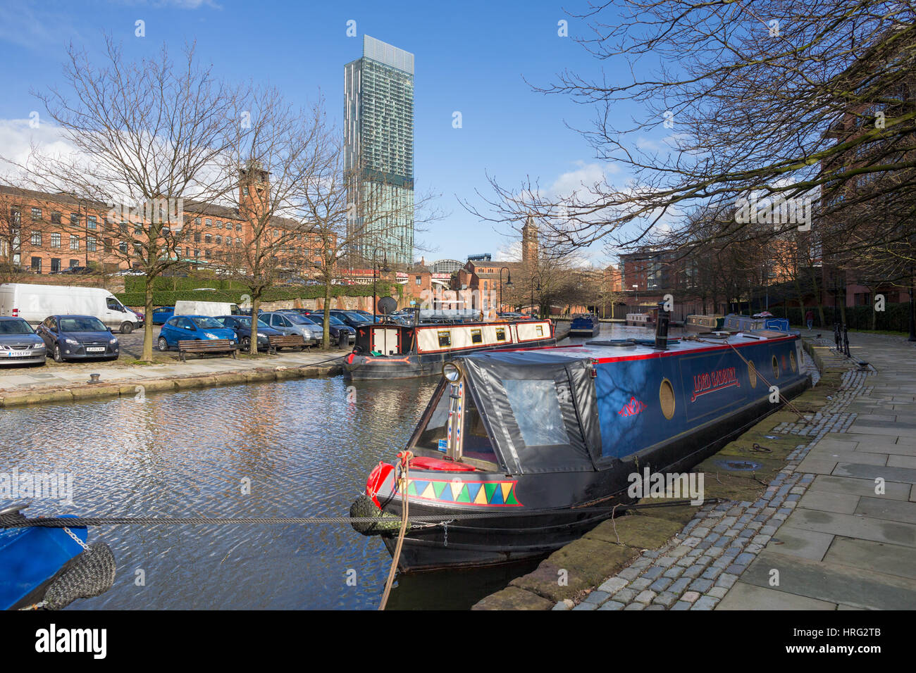 Betham Turm von Castlefield, Manchester gesehen. Stockfoto