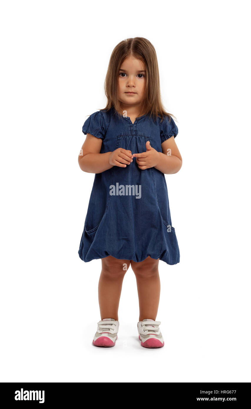 Cute preteen girl looking camera Ausgeschnittene Stockfotos und -bilder ...