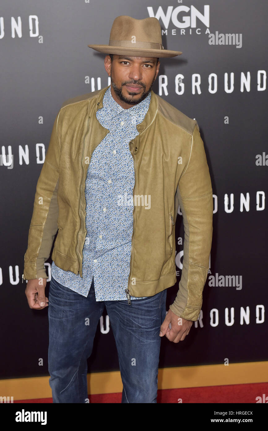 Westwood, Kalifornien. 28. Februar 2017. Laz Alonso besucht WGN America "Underground" Saison zwei Premiere Screening im Regency Village Theatre am 28. Februar 2017 in Westwood, Kalifornien. | Verwendung Weltweit/Picture Alliance Credit: Dpa/Alamy Live-Nachrichten Stockfoto