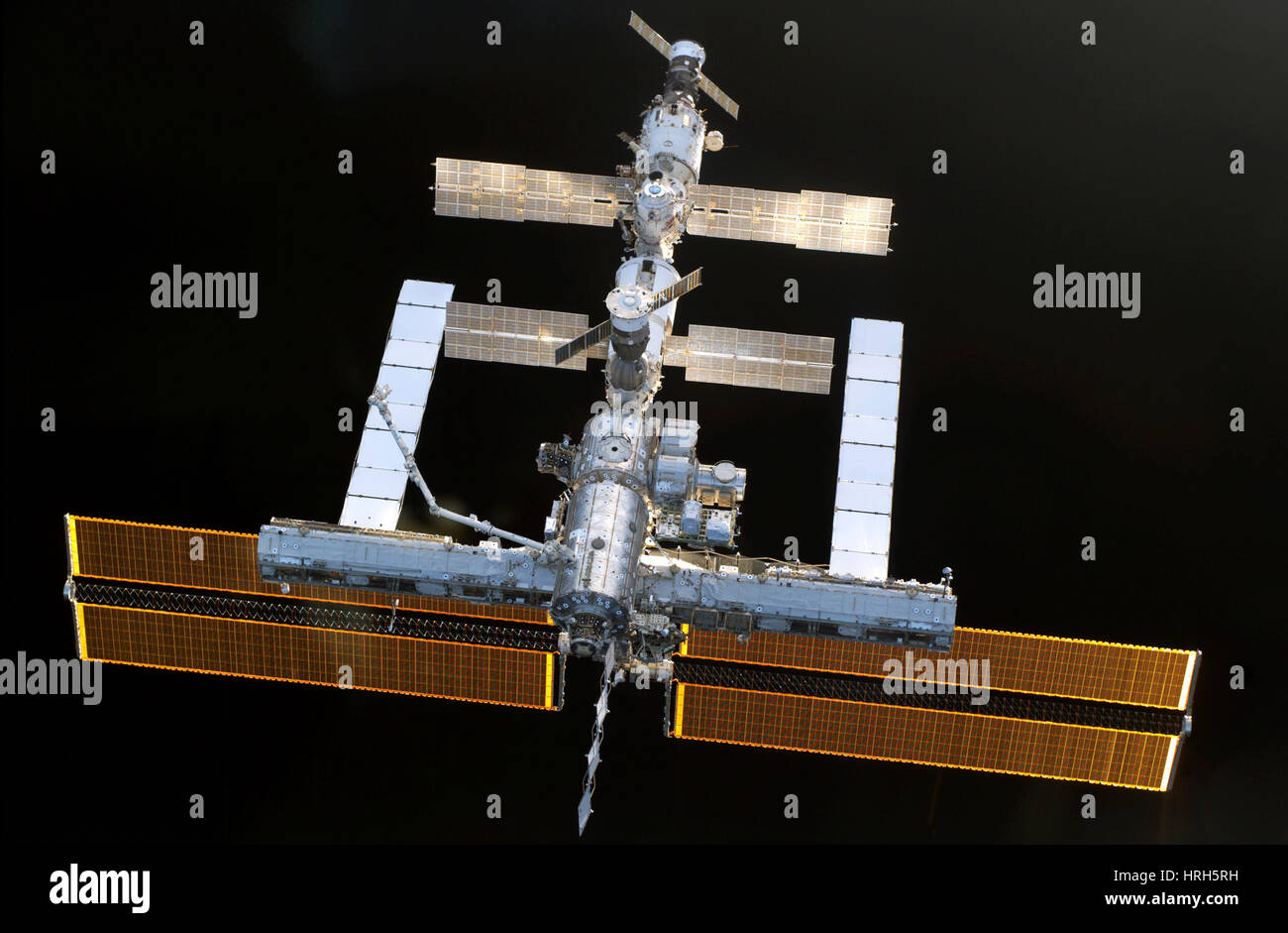 STS-114, ISS von Space Shuttle Discovery, 2005 Stockfoto