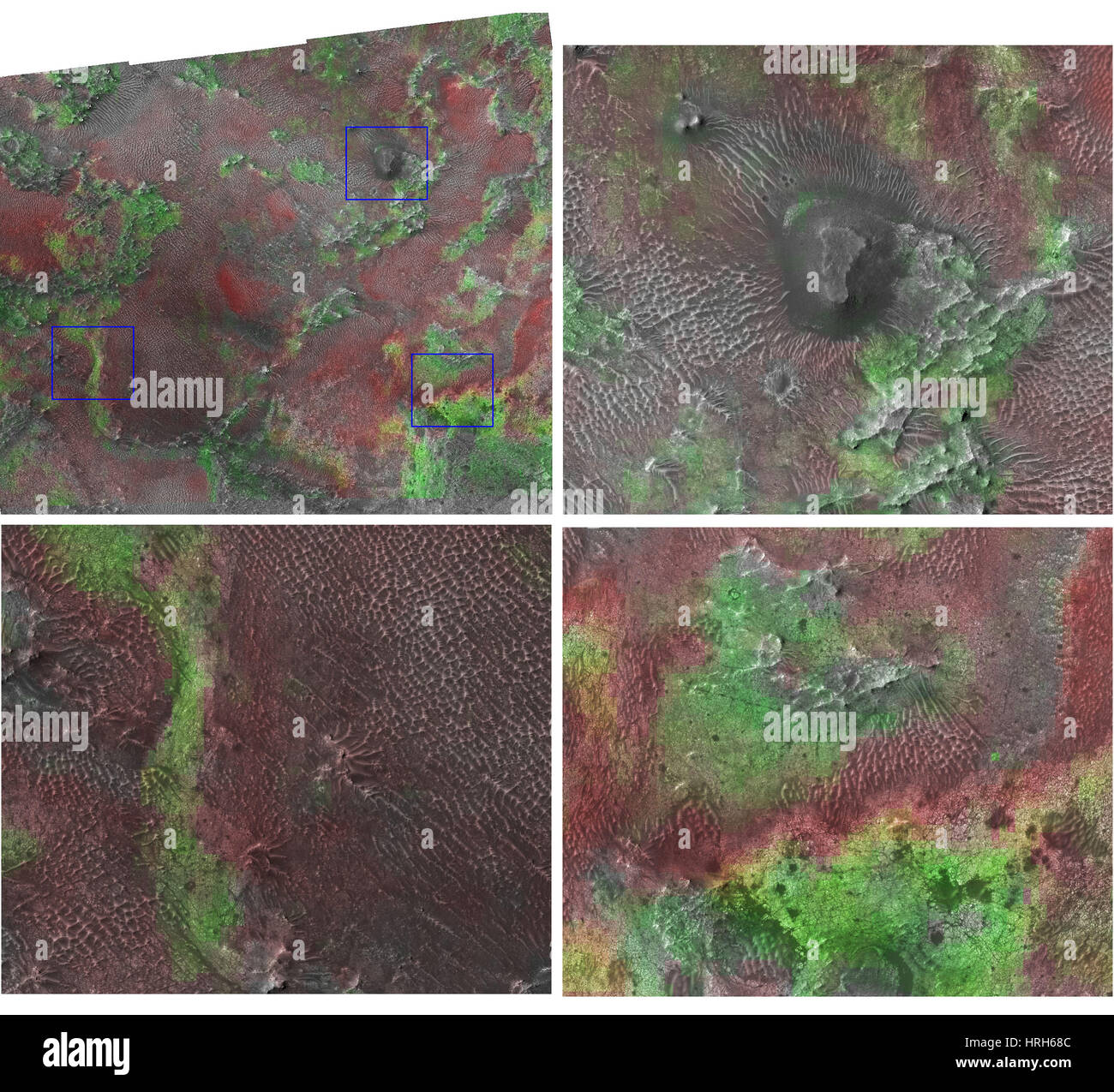 Nili-Gruben-Region auf dem Mars Stockfoto