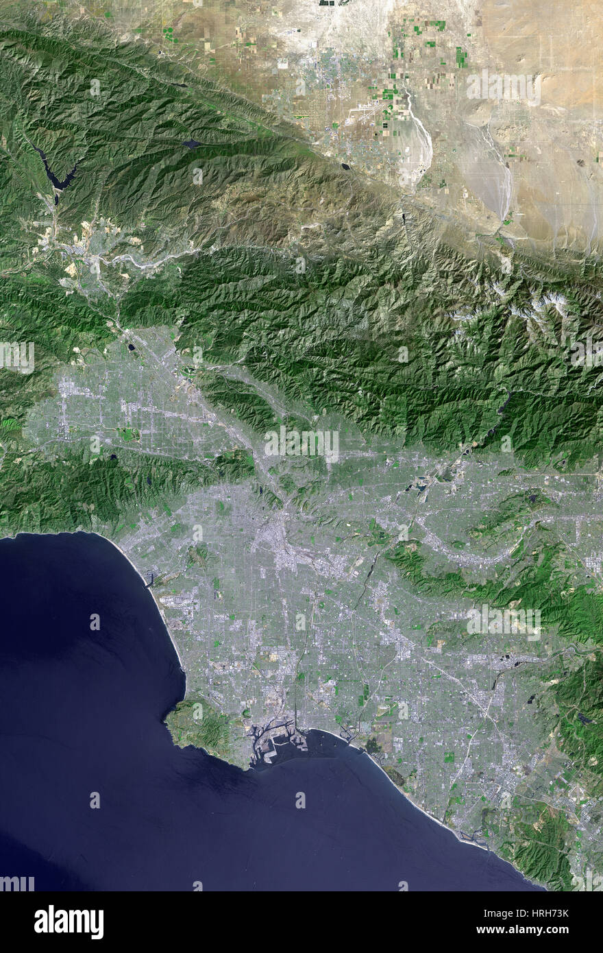 Los Angeles, Landsat/SRTM-Bild Stockfoto