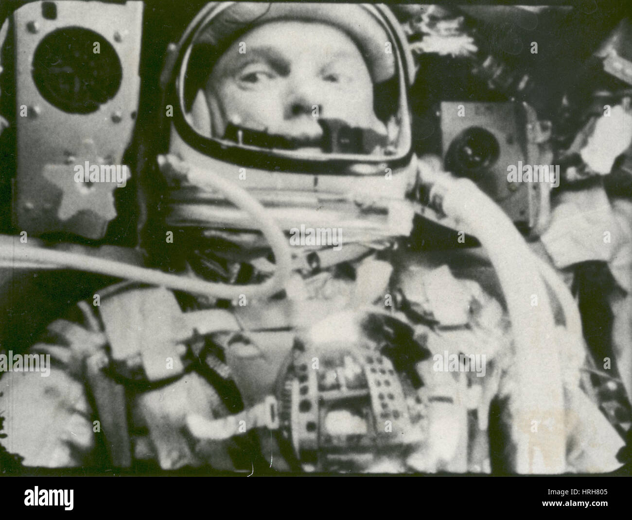 John Glenn auf Freundschaft 7 Stockfoto