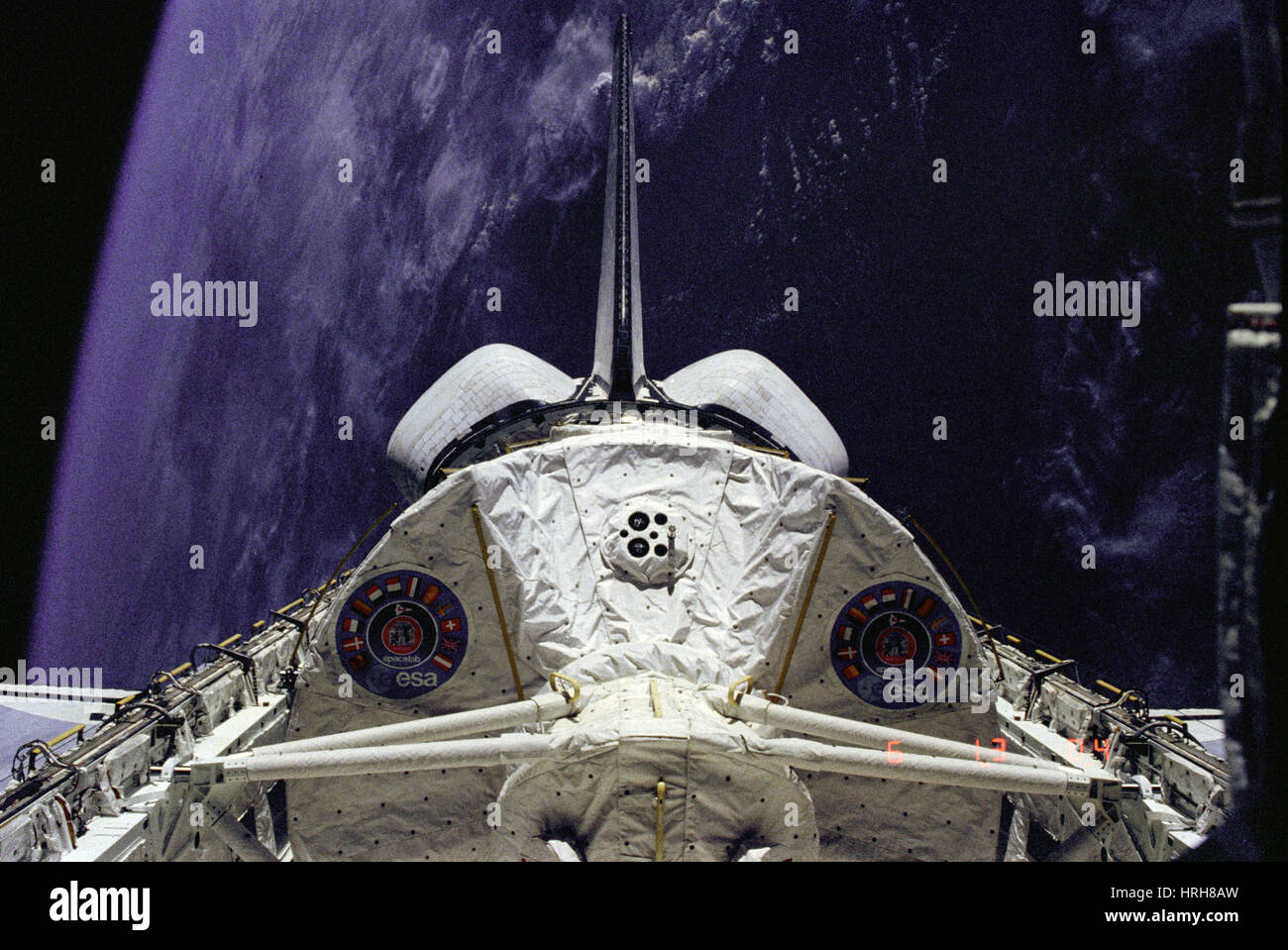 STS-9, Space Shuttle Columbia Laderaum, 1983 Stockfoto