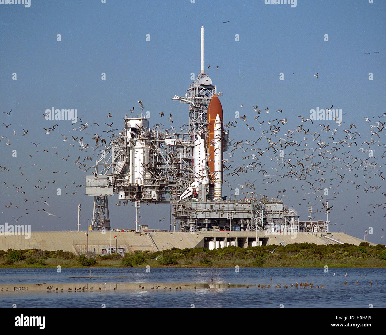 STS-27, Raumfähre Atlantis Launchpad Stockfoto