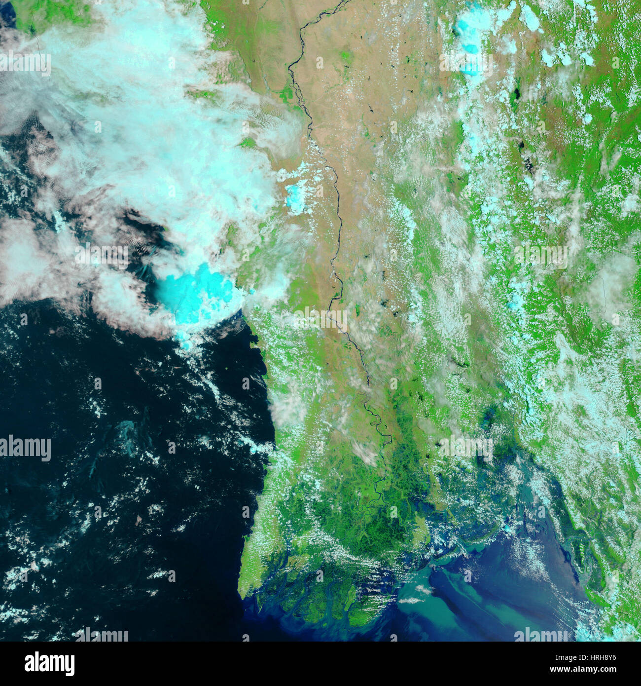 Zyklon Nargis nach Landfall, MODIS Bild Stockfoto