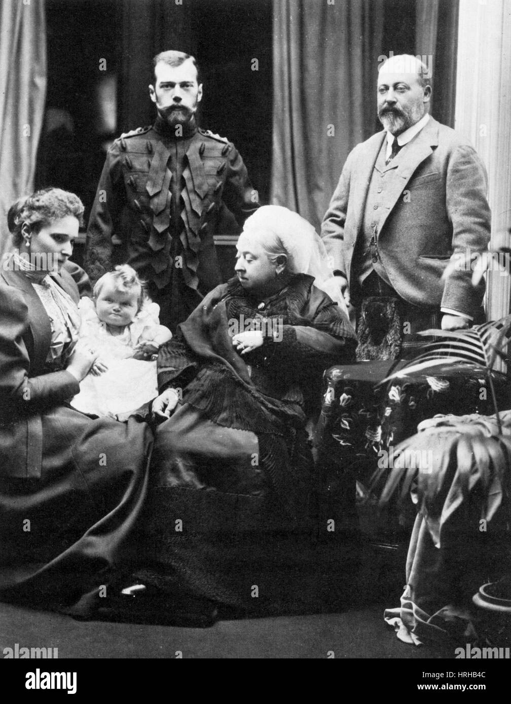 Königin Victoria und Zar Nikolaus II. Stockfoto