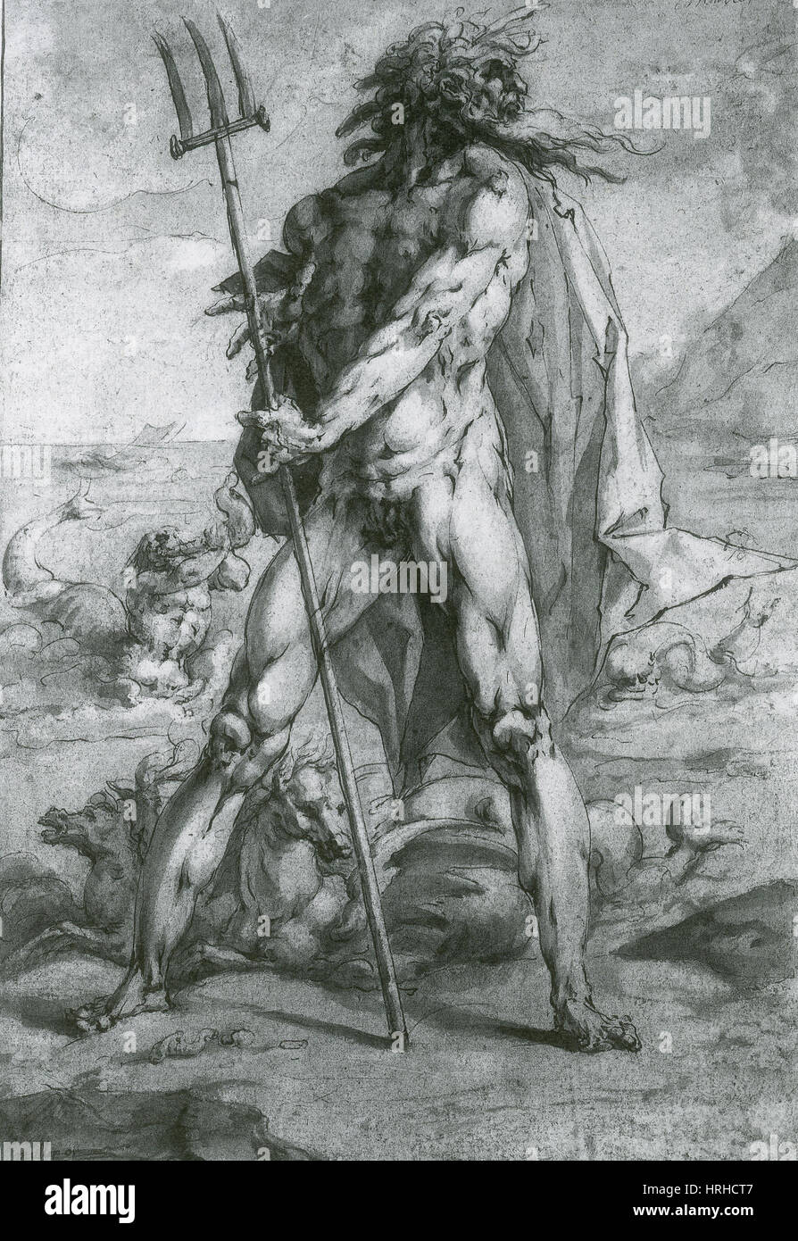 Neptun, der römische Gott Stockfoto