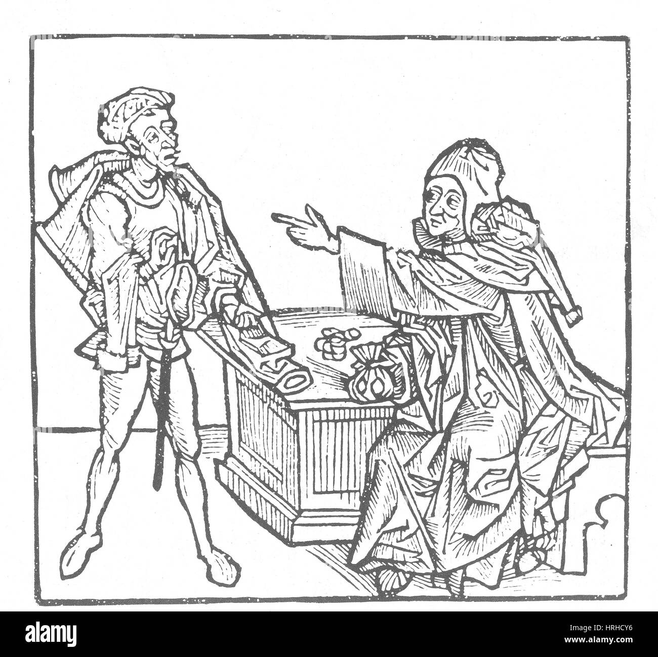 Banker, 15. Jahrhundert Stockfoto