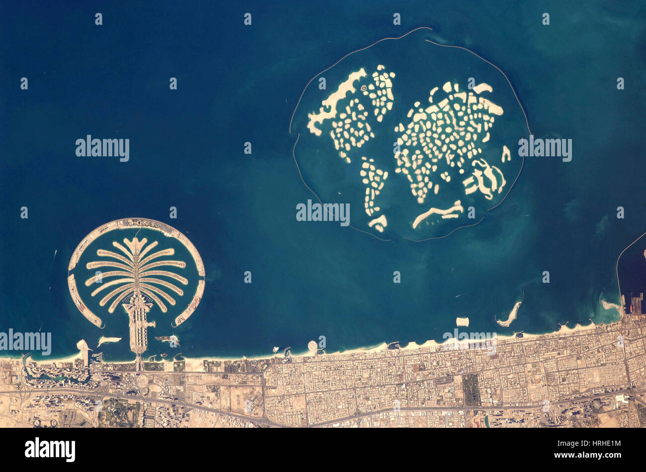 Künstlichen Inselgruppen, Dubai, Vereinigte Arabische Emirate Stockfoto