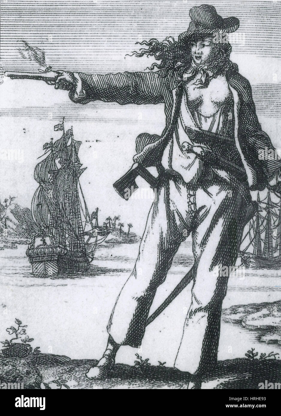 Anne Bonny, 18. Jahrhundert Piraten Stockfoto