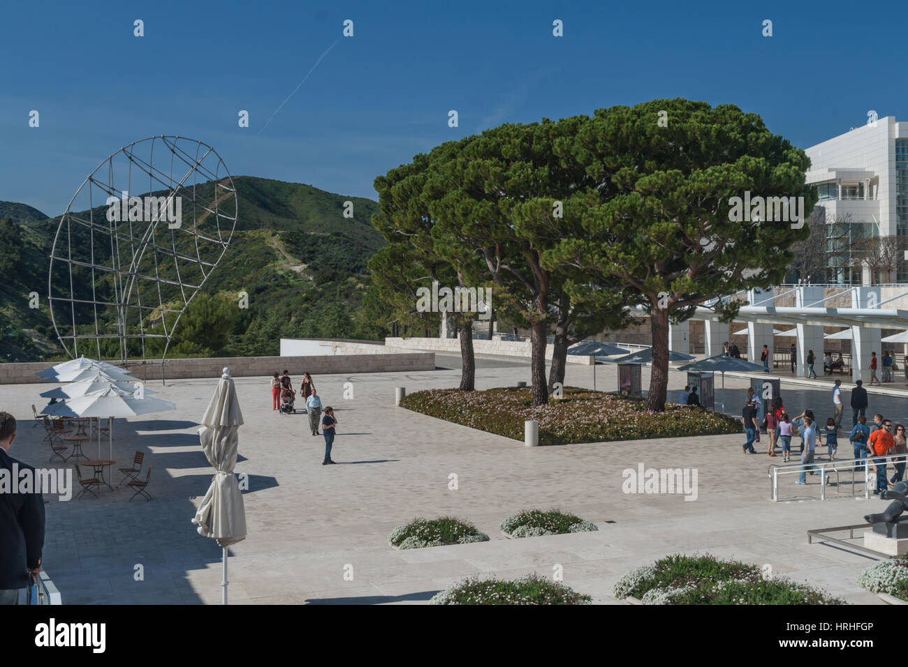 J. Paul Getty Museum ist ein Kunstmuseum im Stadtteil Brentwood von Los Angeles. Es ist der primäre Standort des Museums. Es wurde 1974 gegründet. Stockfoto