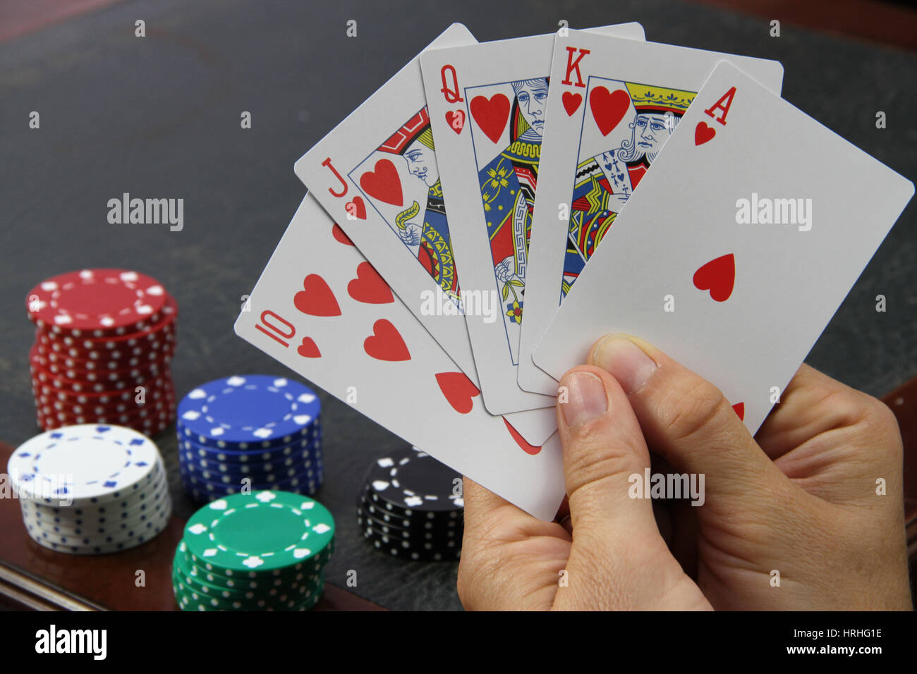 Royal flush Stockfoto