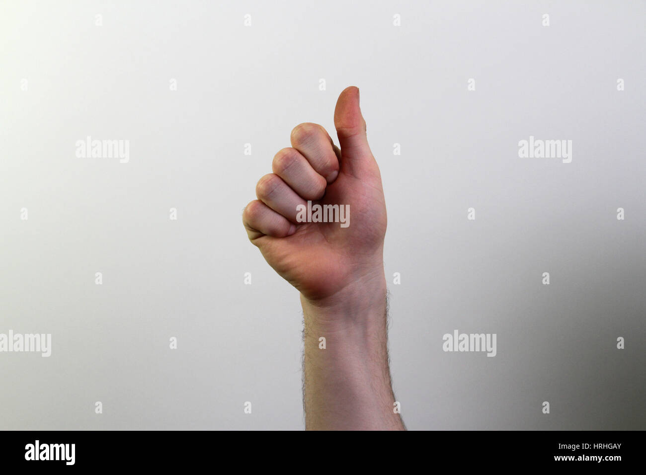 Hand, die Unterzeichnung Nummer zehn Stockfoto