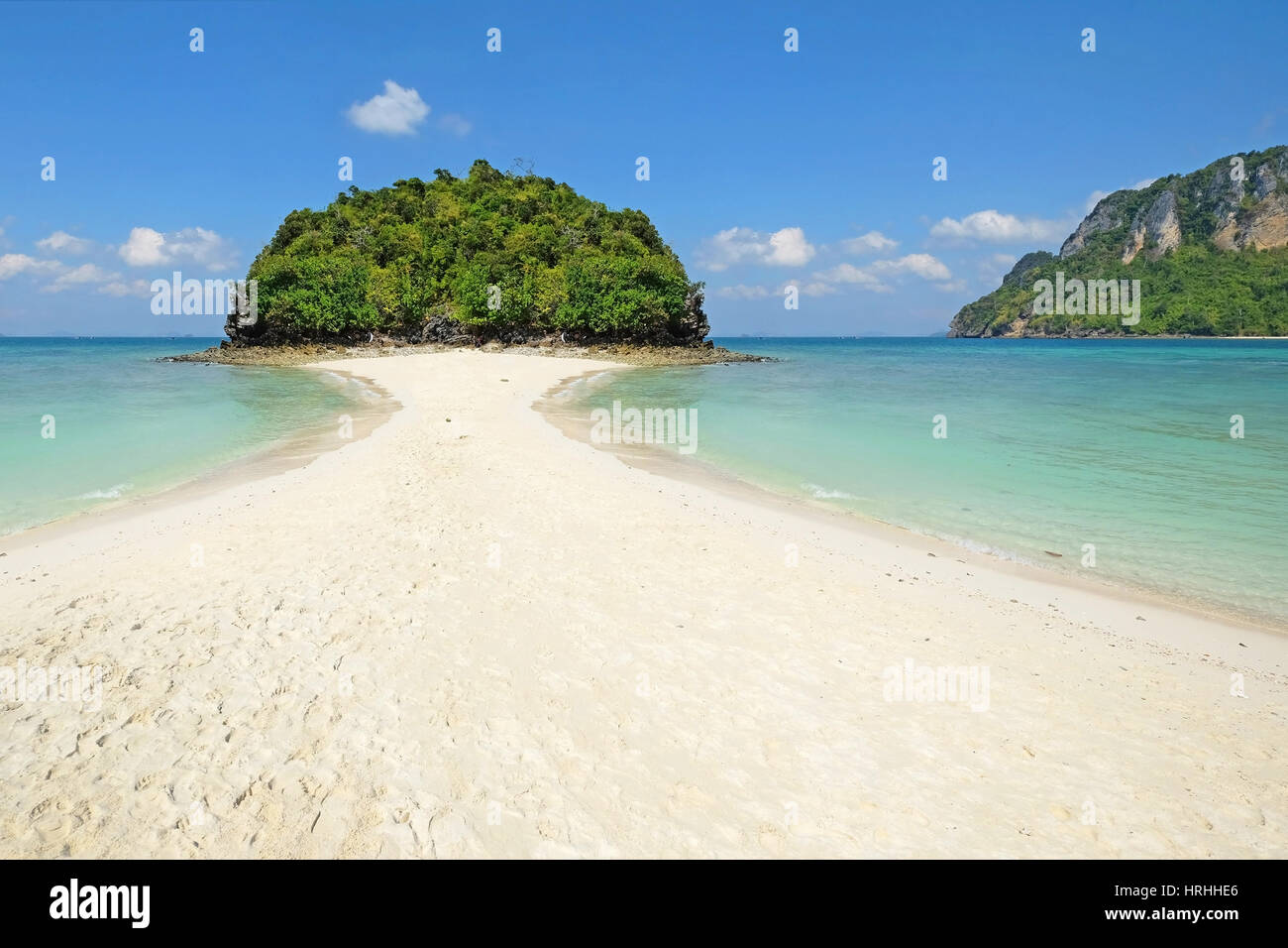 Wunder Strand & Kristall klares Wasser bei Koh Kai, Koh Wanne & Koh Mor, Krabi, Thaiand. Stockfoto