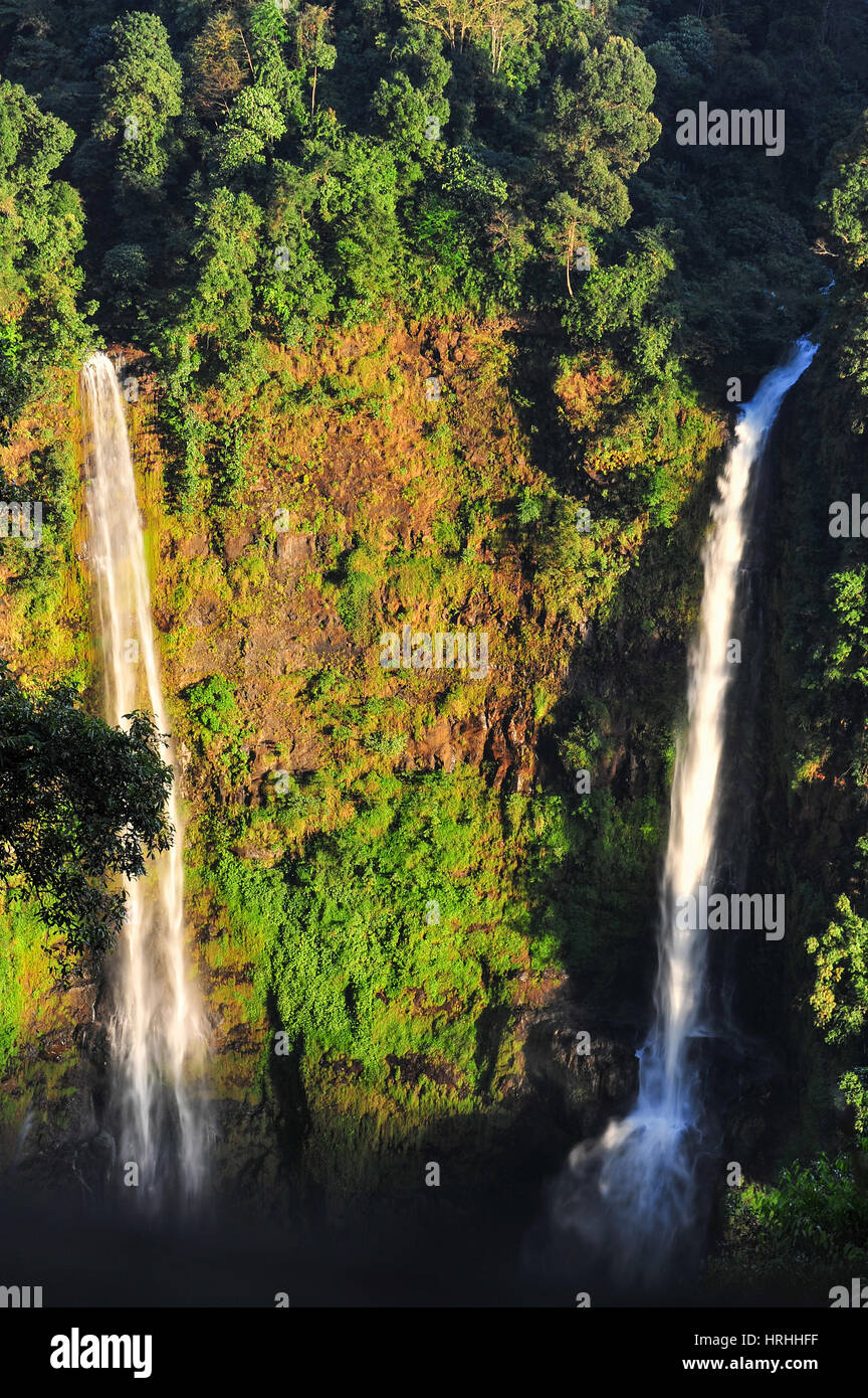 UNESCO-Tad Fan Wasserfall im Süden von Laos Stockfoto