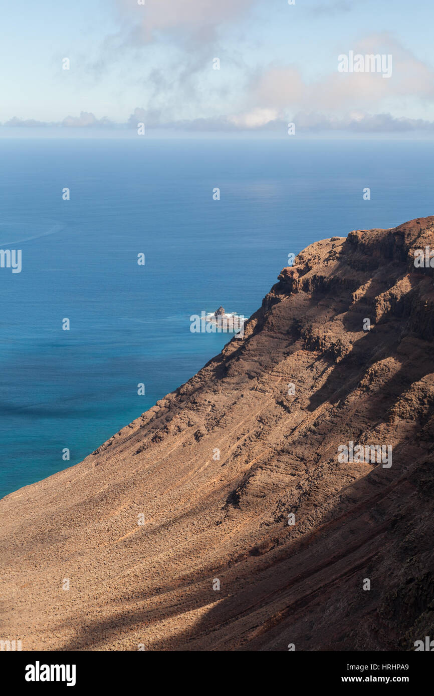 Famara-Klippen in Lanzarote, Kanarische Inseln, Spanien Stockfoto