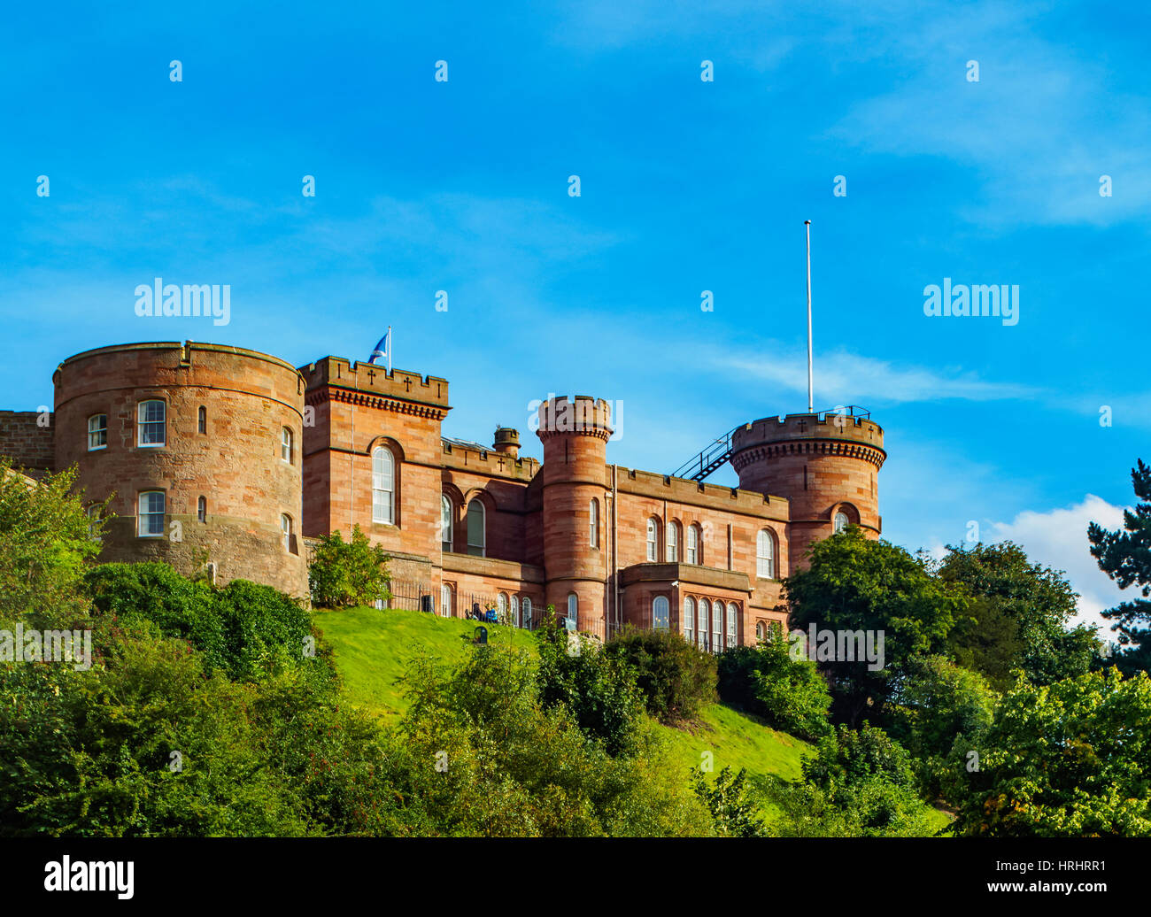 Ansicht von Inverness Castle, Inverness, Highlands, Schottland, Vereinigtes Königreich Stockfoto