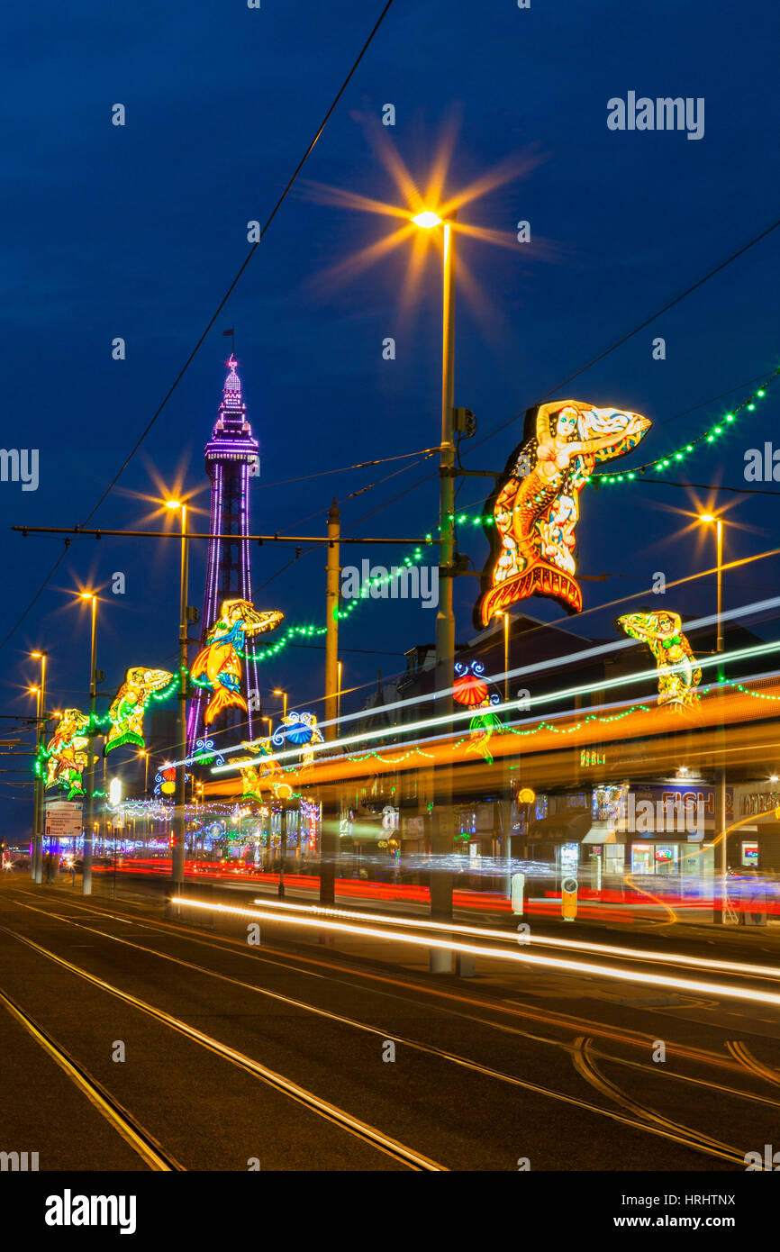 Beleuchtungen, Blackpool, Lancashire, England, Vereinigtes Königreich Stockfoto