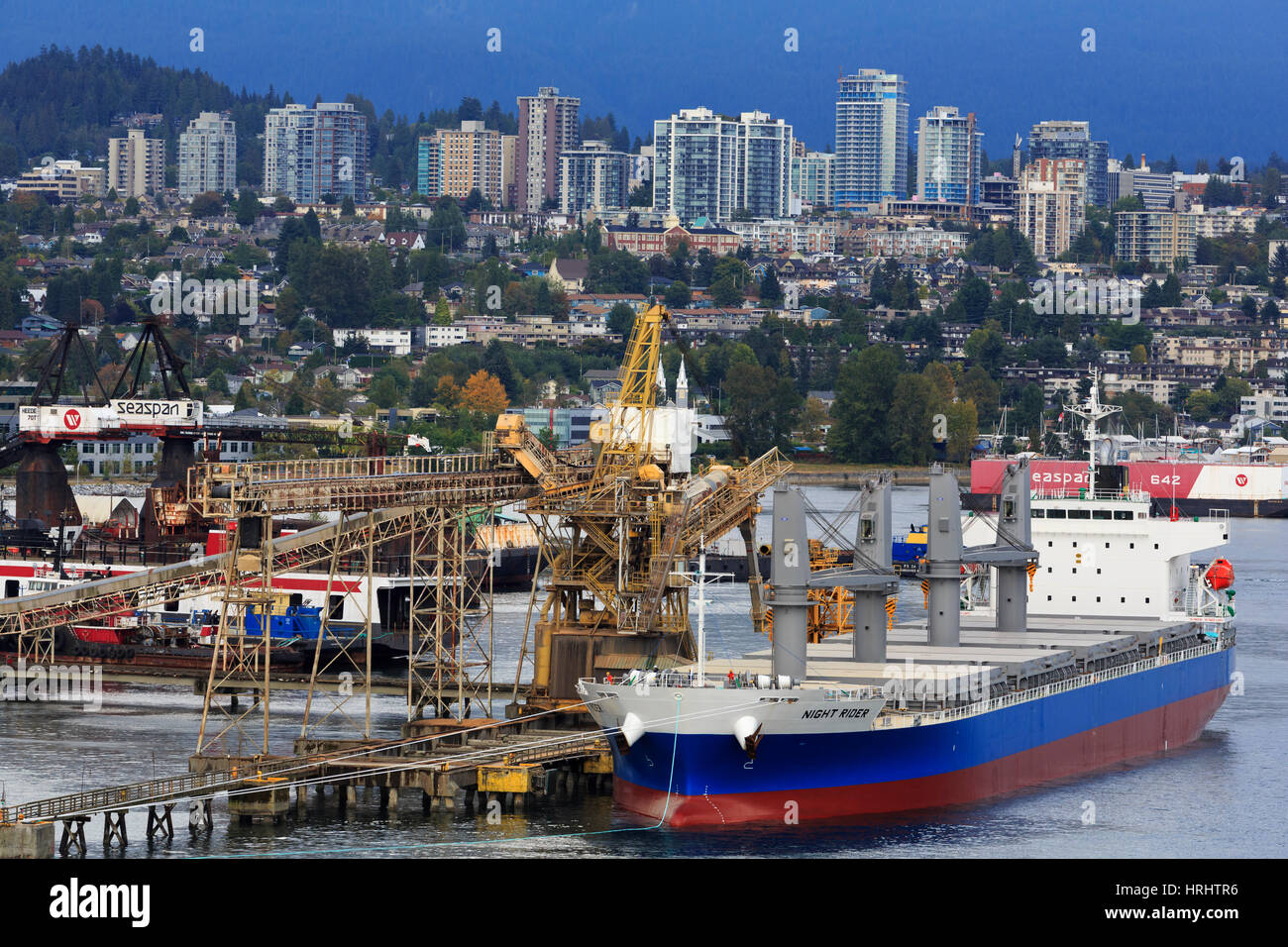 Kommerziellen Docks in North Vancouver, British Columbia, Kanada, Nordamerika Stockfoto