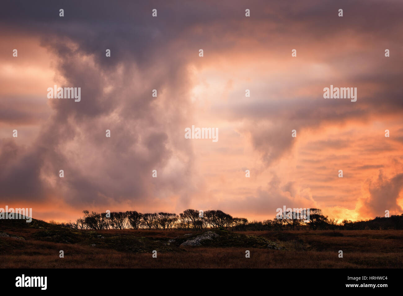 Gewitterwolken auf der Isle of Mull, Inneren Hebriden, Schottland, Vereinigtes Königreich Stockfoto