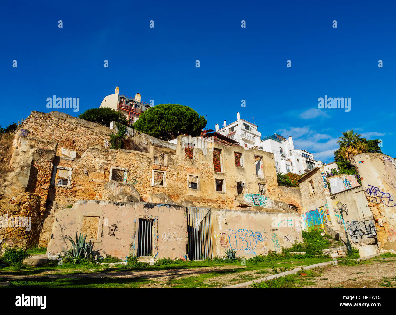 Blick auf den Stadtteil Alfama, Lissabon, Portugal Stockfoto