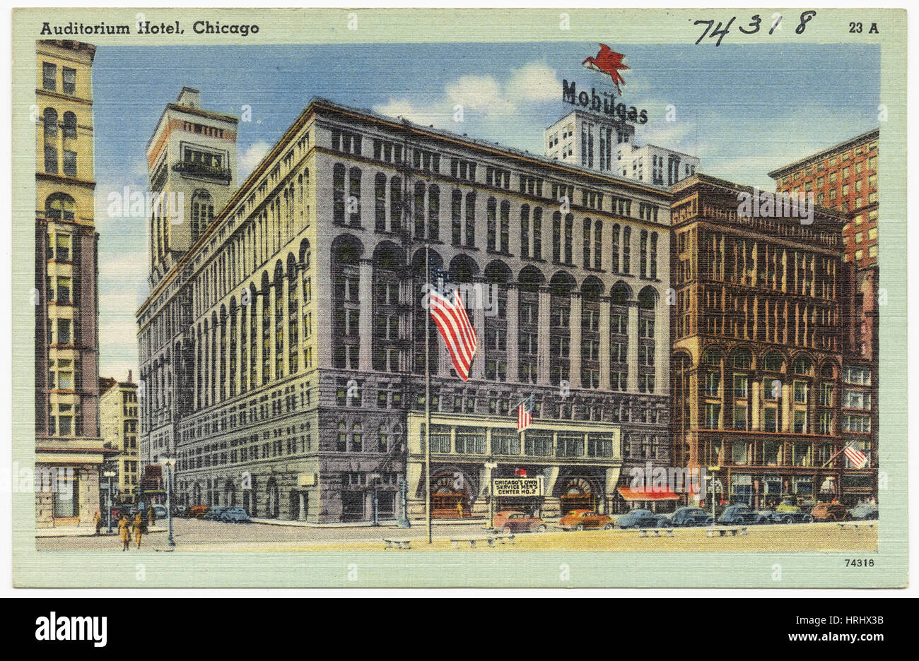 Illinois - Auditorium Hotel Chicago Stockfoto