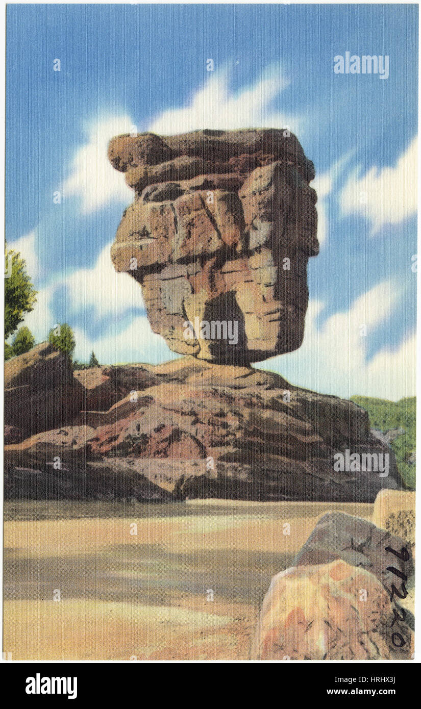 Ausgewogene Rock - Garden of Gods, Pikes Peak Region, Colorado Stockfoto