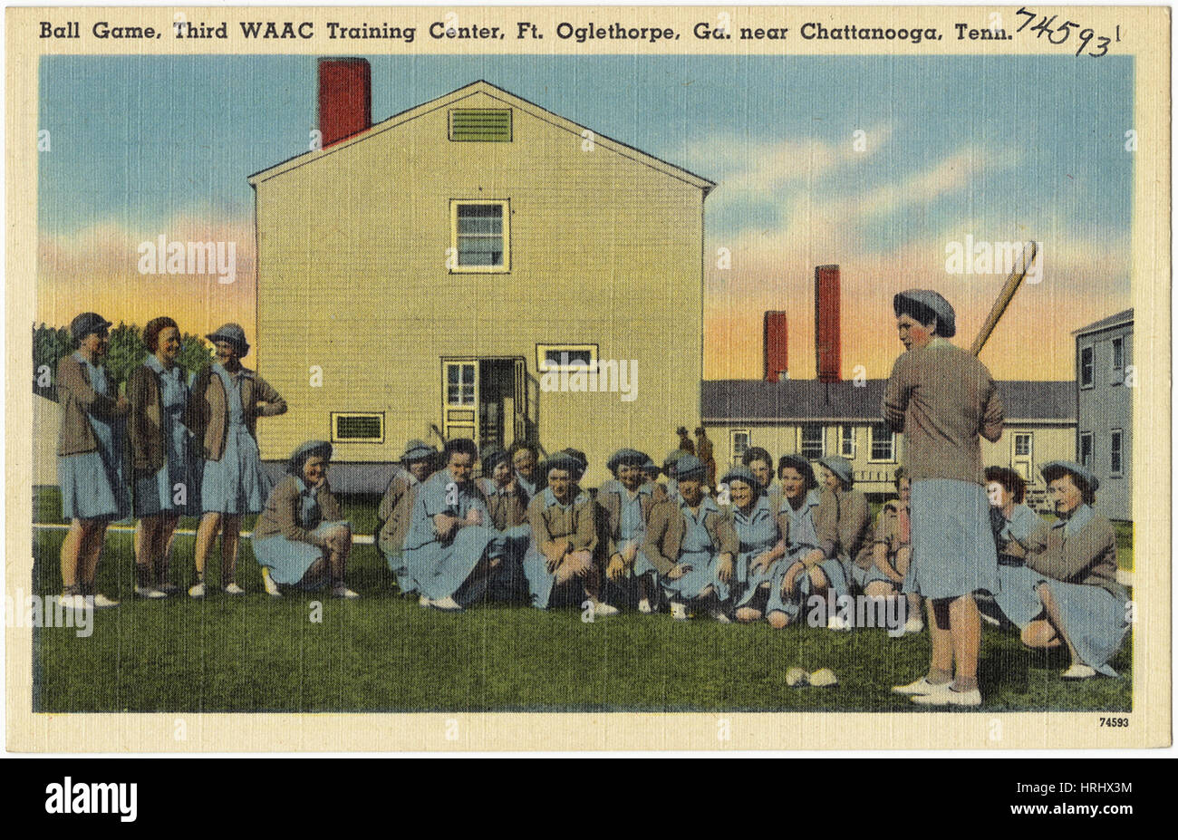 Georgien - Ball-Spiel, dritte WAAC Training Cente, ft. Oglethorpe, Georgia, in der Nähe von Chattanooga, Tenn. Stockfoto