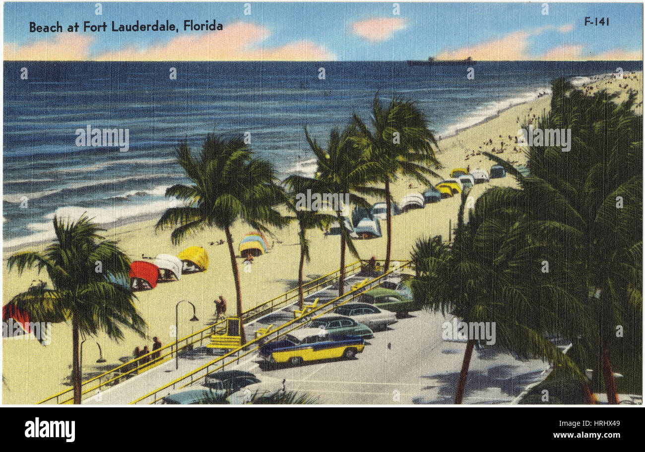 Strand von Fort Lauderdale, Florida Stockfoto