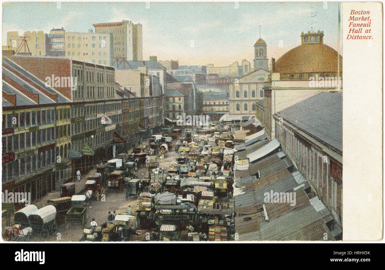 Boston - Boston Market, Faneuil Hall entfernt. [Vorderseite] Stockfoto