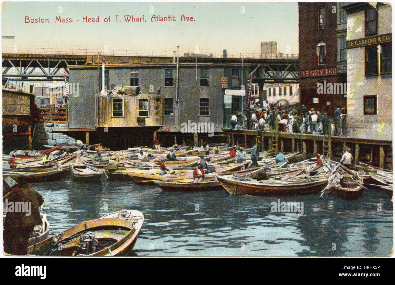 Boston - Boston, Mass. Kopf von T. Wharf, Atlantic Ave [vor]. Stockfoto