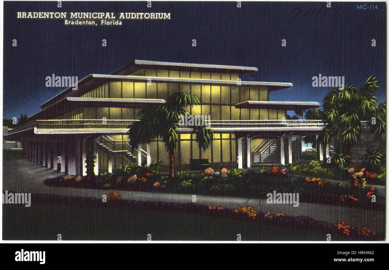 Bradenton Municipal Auditorium, Bradenton, Florida Stockfoto