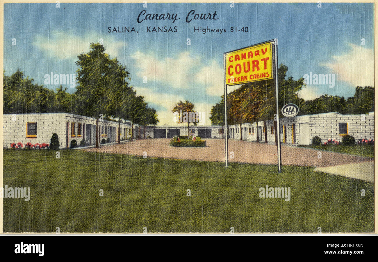 Kansas - Kanarische Gericht, Salina, Kansas, Autobahnen 81-40 Stockfoto