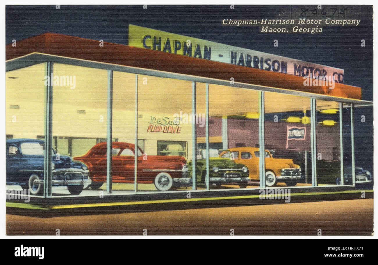 Georgien - Chapman-Harrison Motor Company, Macon, Georgia Stockfoto