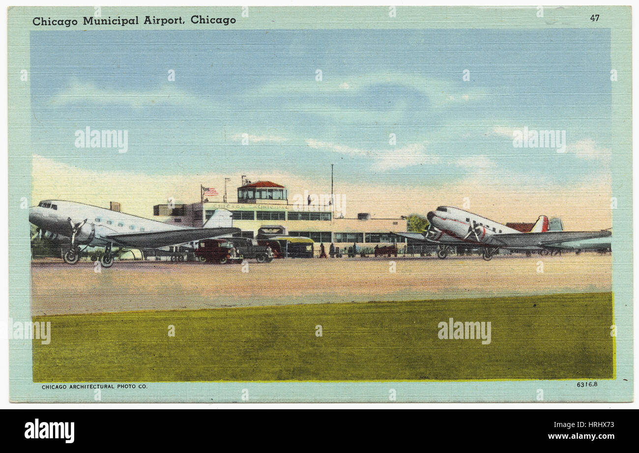Chicago Illinois - Chicago Municipal Airport Stockfoto