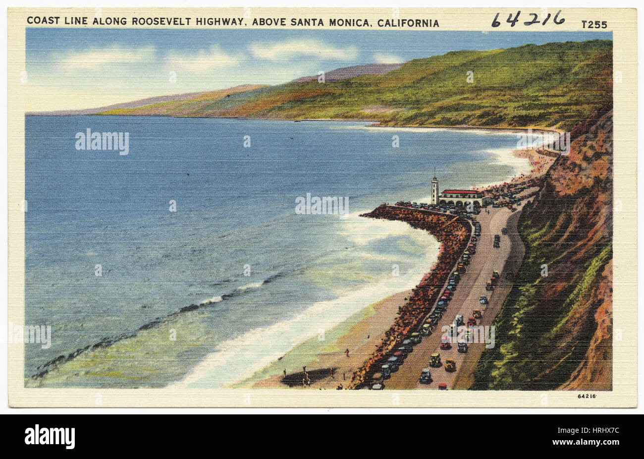 Küste entlang Roosevelt Highway über Santa Monica, Kalifornien Stockfoto