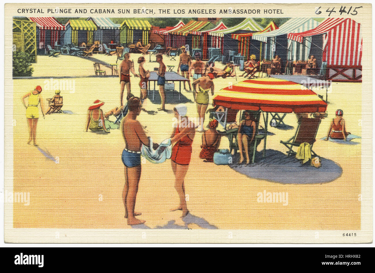 Crystal stürzen und Cabana Sonne Strand, das Los Angeles Ambassador Hotel Stockfoto