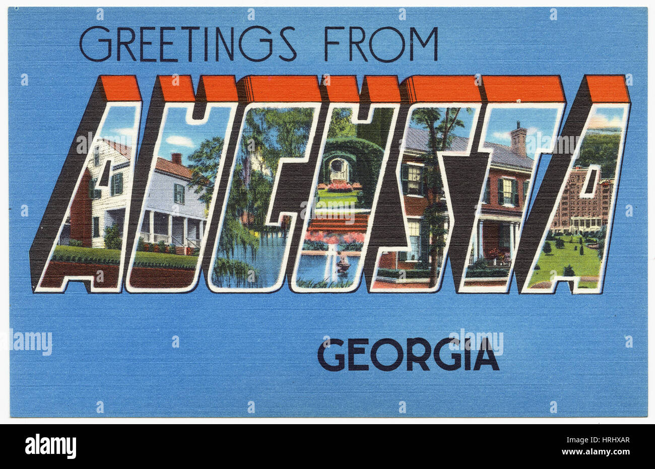 Georgien - Grüße aus Augusta, Georgia Stockfoto Georgien - Grüße aus Augusta, Georgia Stockfoto