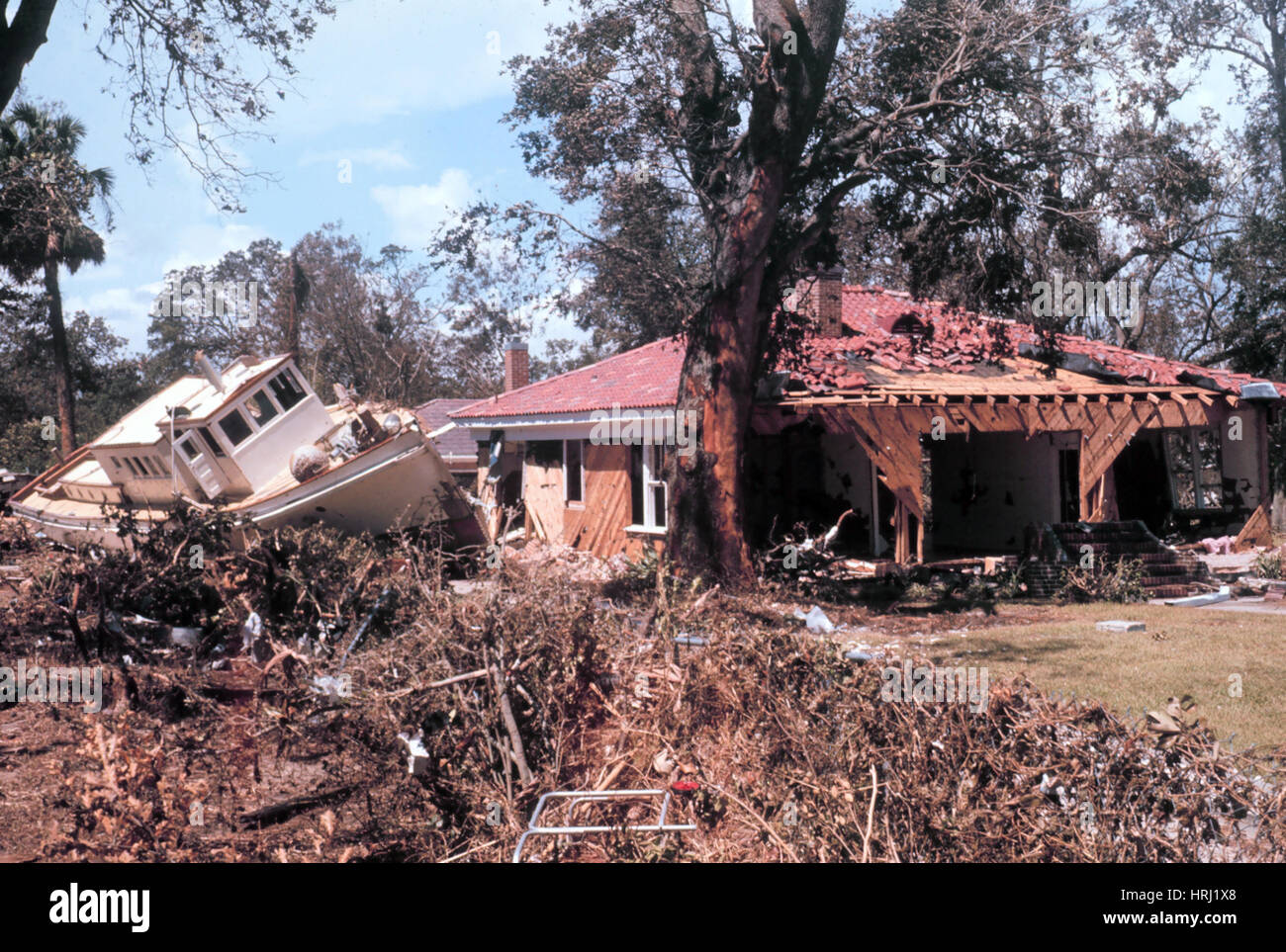 Huricane Camille Damage, 1969 Stockfoto