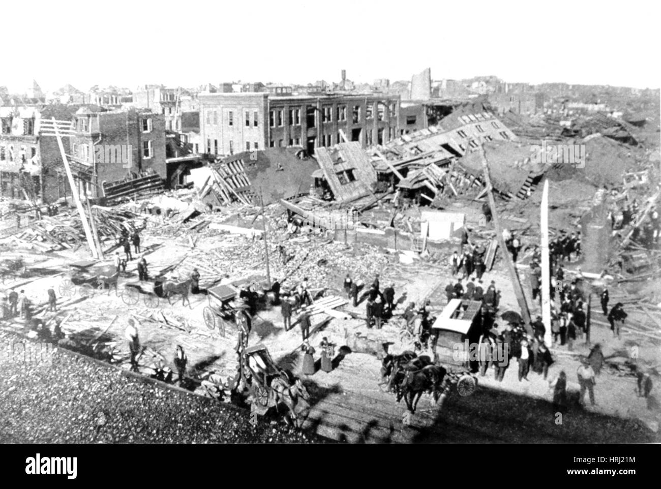 Zyklon Schaden, 1896 Stockfoto