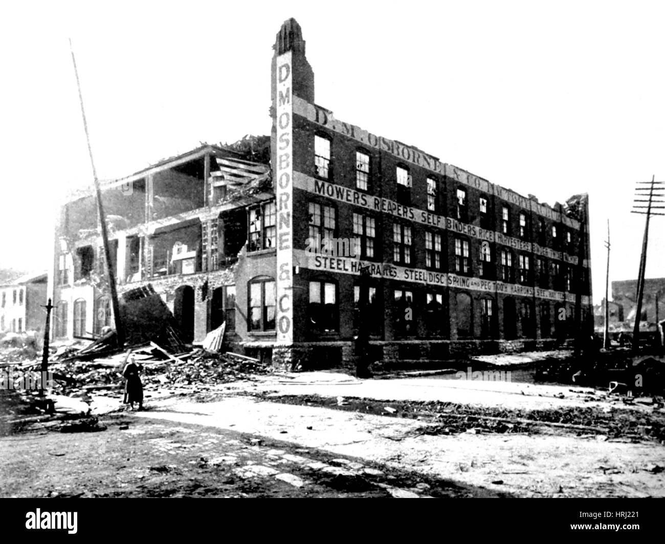 Zyklon Schaden, 1896 Stockfoto