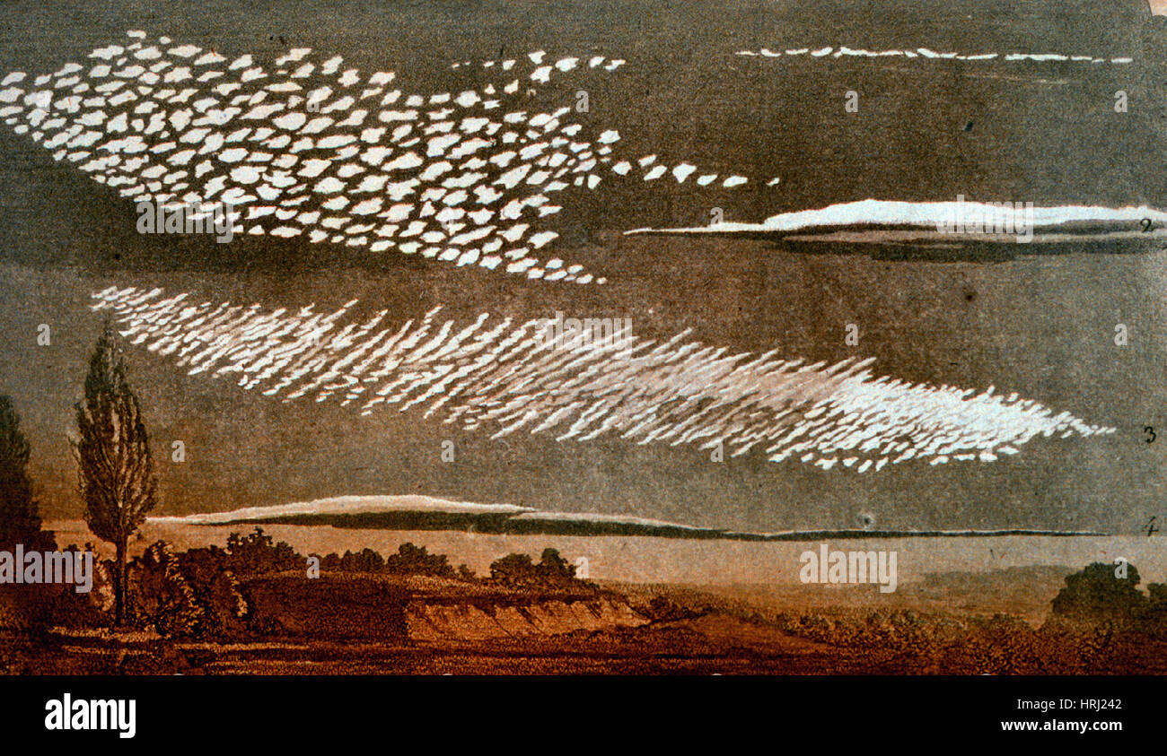 Deutsche Cloud Atlas, 1819 Stockfoto