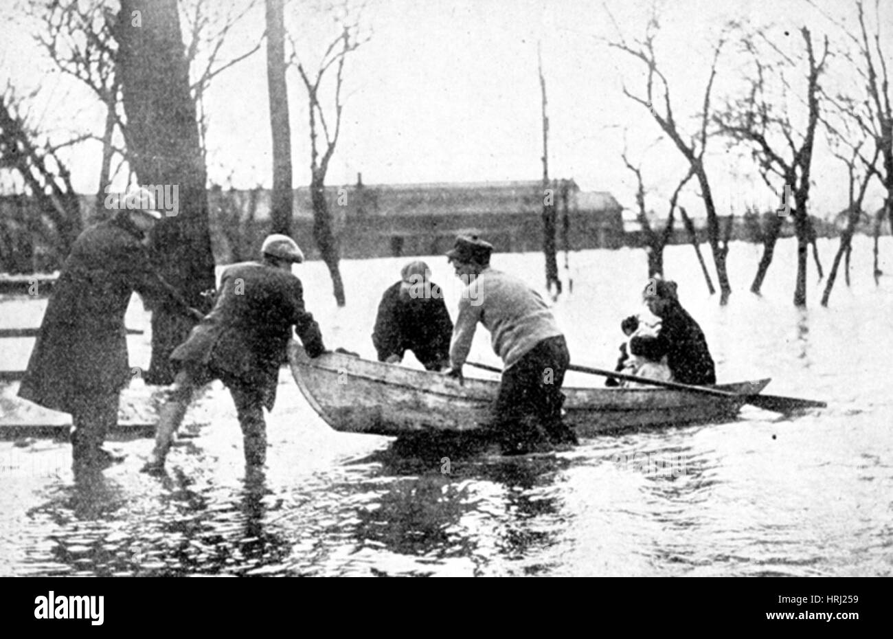 Hudson River Flood, 1913 Stockfoto