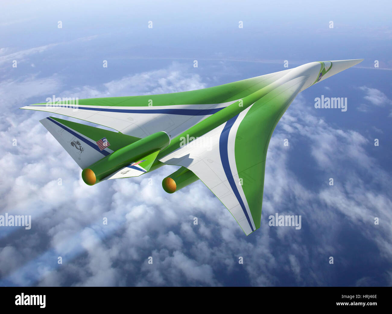 Überschall-Flugzeug-Design Stockfoto