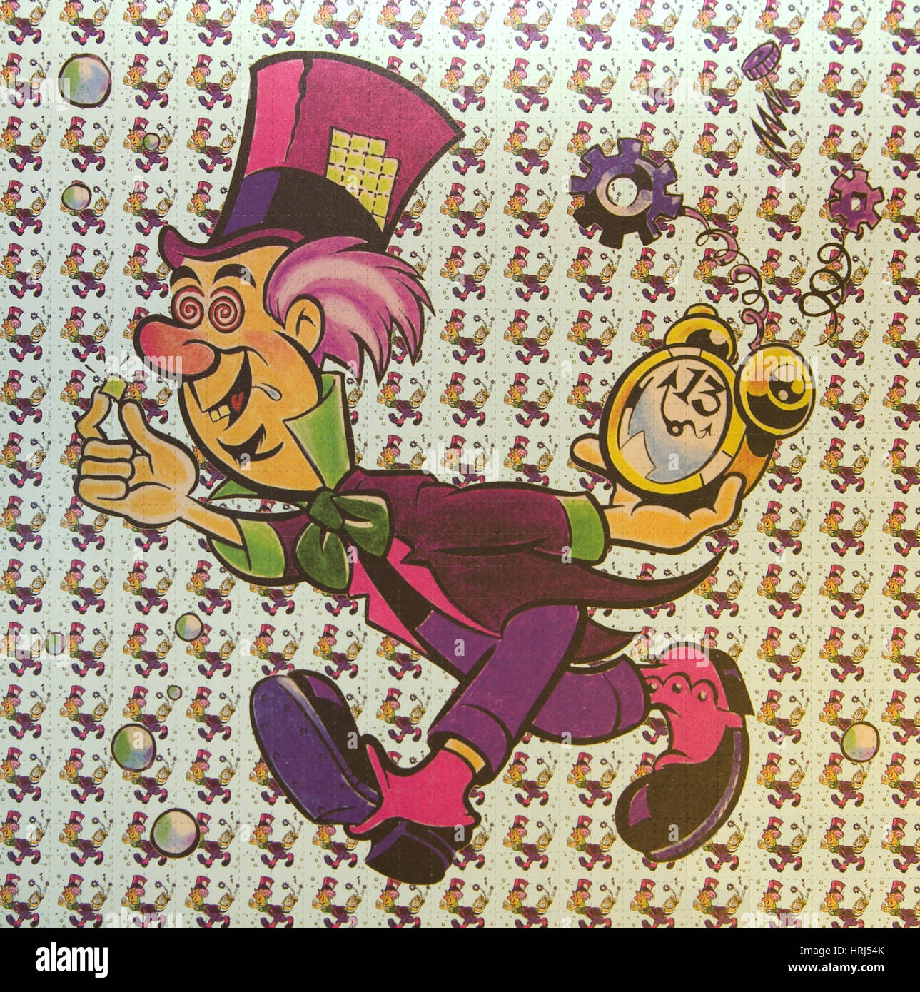 Blatt der Mad Hatter Löschblatt Säure, psychedelische Droge Stockfoto
