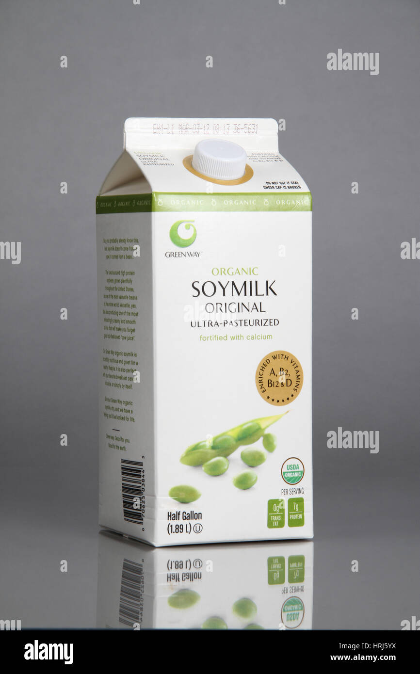 Bio-Soja-Milch Stockfoto