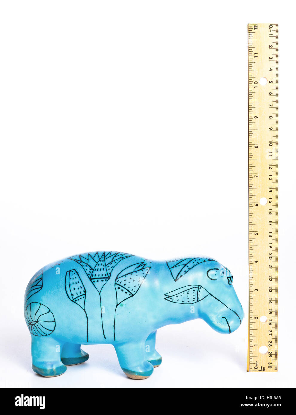 Messung der Höhe Stockfoto